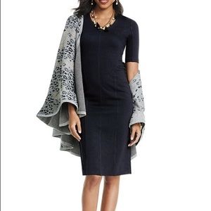 CAbi Claire Black Ponte Knit Dress